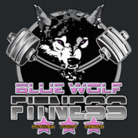 Blue Wolf Fittness Hoodie with Motto & Breast cancer Design
