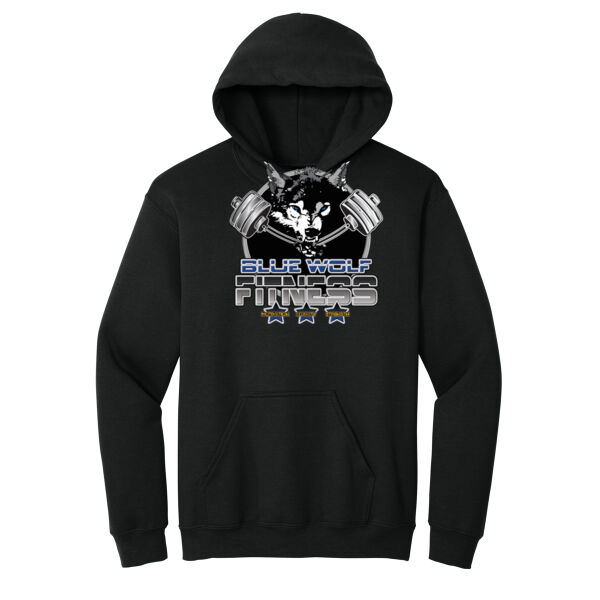 Blue Wolf Fittness Hoodie with Motto  Thumbnail